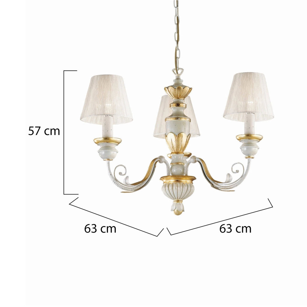 Stenico, Lampada a Sospensione Materiale Struttura in Resina, oro