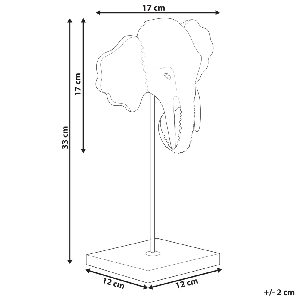 Decorazione domestica Elefante d'oro in alluminio a forma di tavola Figura Design industriale moderno