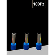 Trade Shop - Confezione 100 Pz Tubetto Capicorda Isolato Per Cavi 16mm² Terminale 12mm E16-12 - Blu