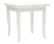 Tavolo in legno allungabile a libro Shabby chic laccato bianco