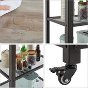Carrello industriale 3 livelli 60x40x81cm con 4 ruote e più - Organizzatore di magazzino per cucina e soggiorno