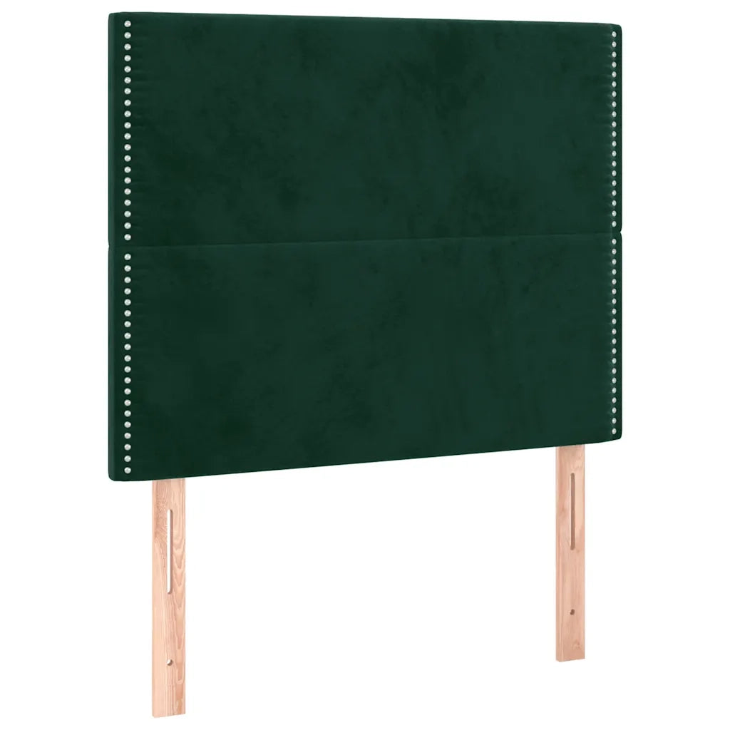 Testiere 2 pz Verde Scuro 100x5x78/88 cm in Velluto
