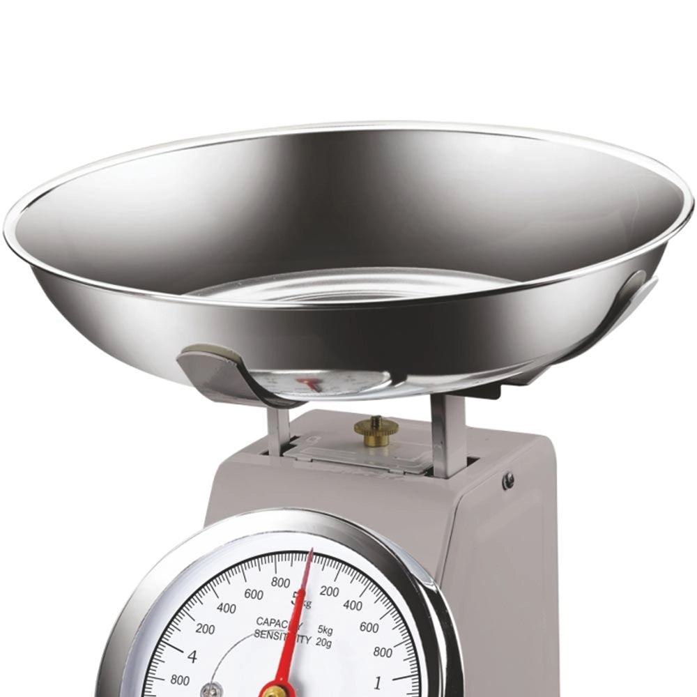 Bilancia Meccanica Analogica da Cucina in Metallo Atlas Vintage 5Kg Grigio