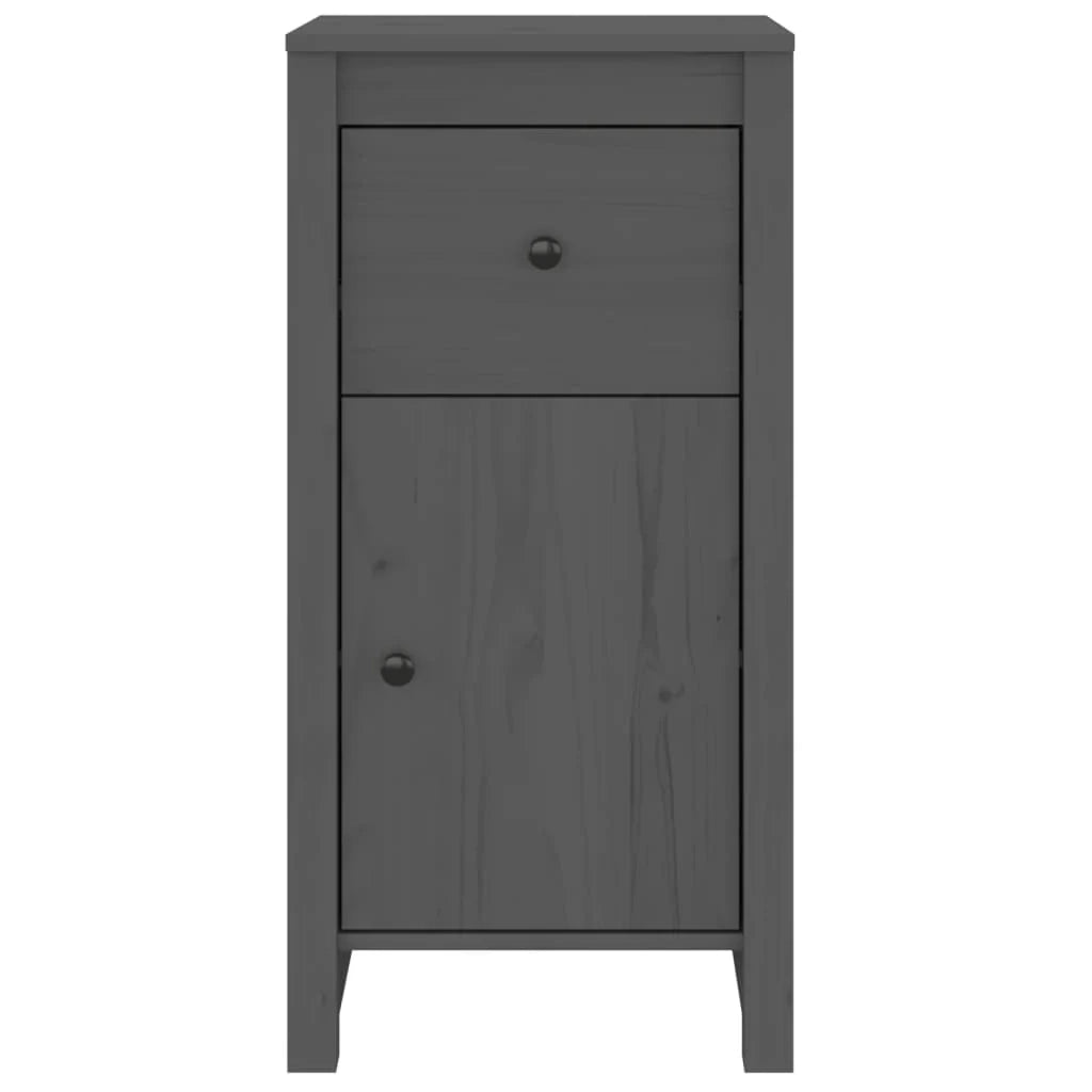 Buffet credenza cassettiera armadio mobile contenitore organizer per cucina soggiorno salotti set da 2 40 x 35 x 80 cm legno massello di pino grigio 02_0036840