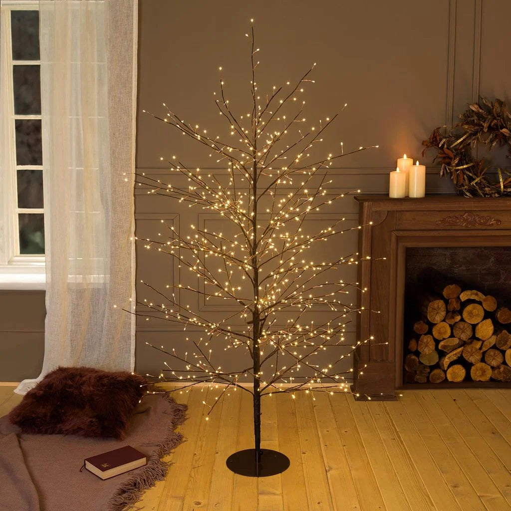 Albero luminoso Tiglio marrone con microled bianco caldo, uso interno - 2.3 METRI