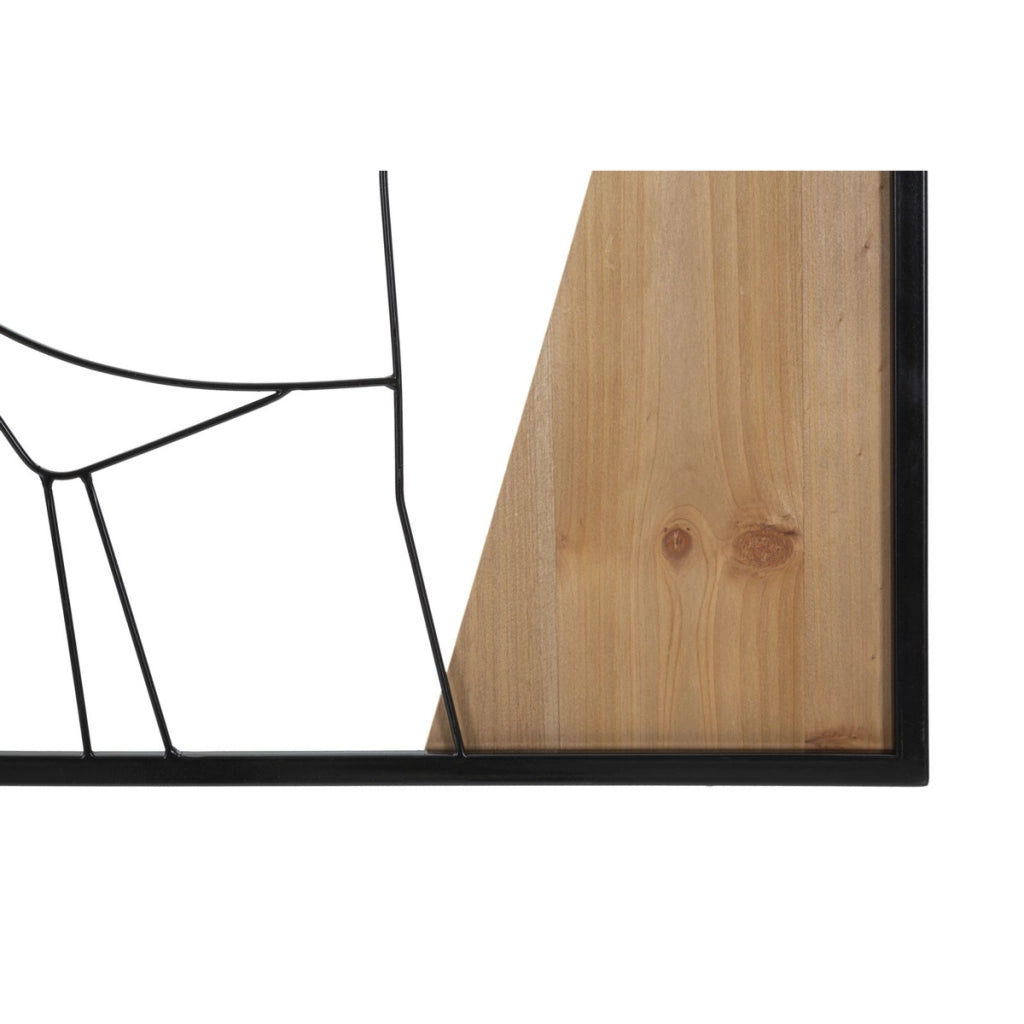 Decorazione in Metallo e Legno Corpi 9, Marrone, Metallo, 50x2x90 cm