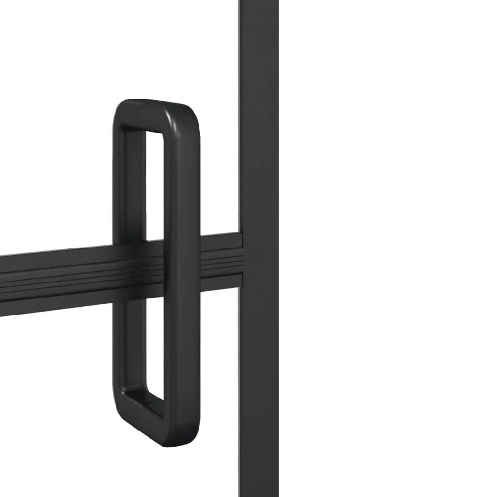 Box doccia parete divisoria per vasca parete doccia cabina per vasca accessorio per il bagno arredamento per la casa ESG 100 x 140 cm nero 02_0002020