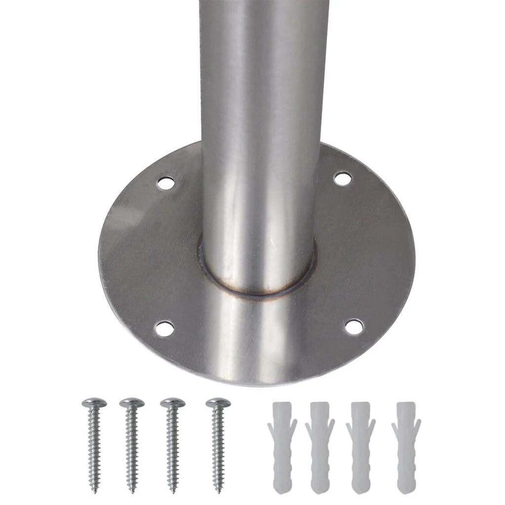 Cassetta postale in acciaio inox dal design contemporaneo su gambe 120 cm 1002005