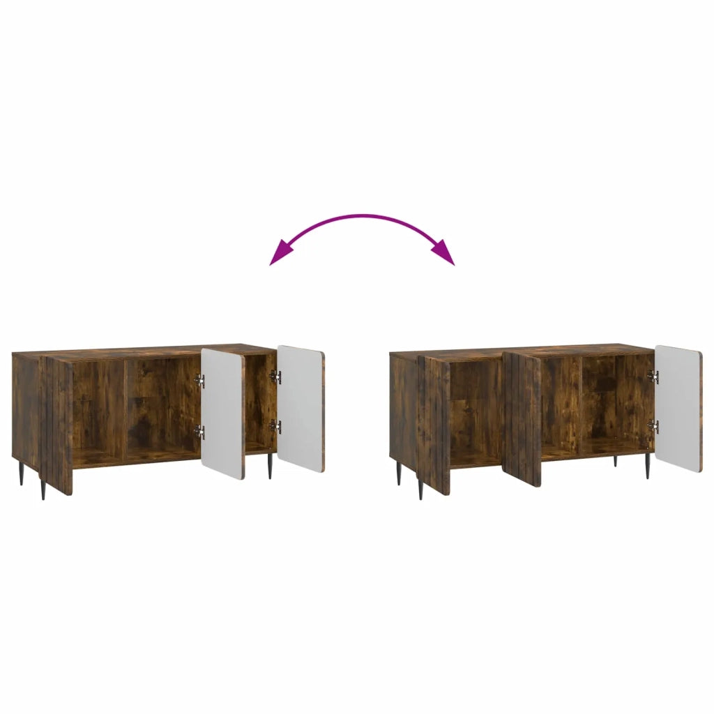 Mobile TV Rovere Fumo 99 x 34,5 x 52 cm Legno ingegnerizzato