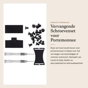 Set di Chiavi - Riserva di Chiavi per Portafoglio - Nero - Acciaio Inox - Multitaille - Accessori per Portafogli Minimalisti