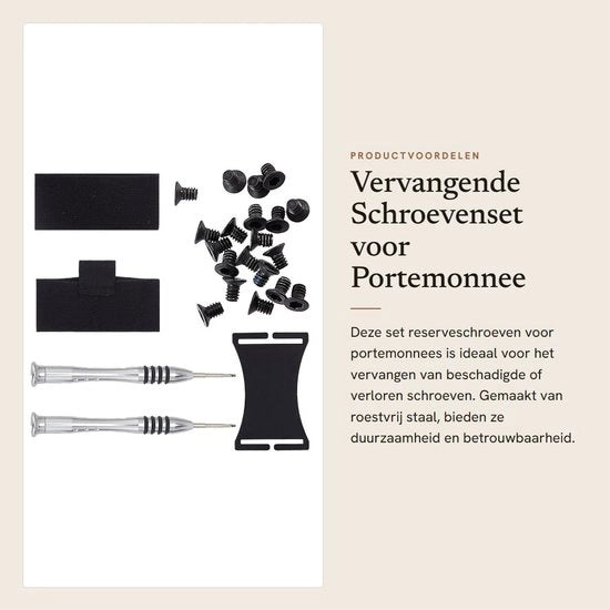 Set di Chiavi - Riserva di Chiavi per Portafoglio - Nero - Acciaio Inox - Multitaille - Accessori per Portafogli Minimalisti
