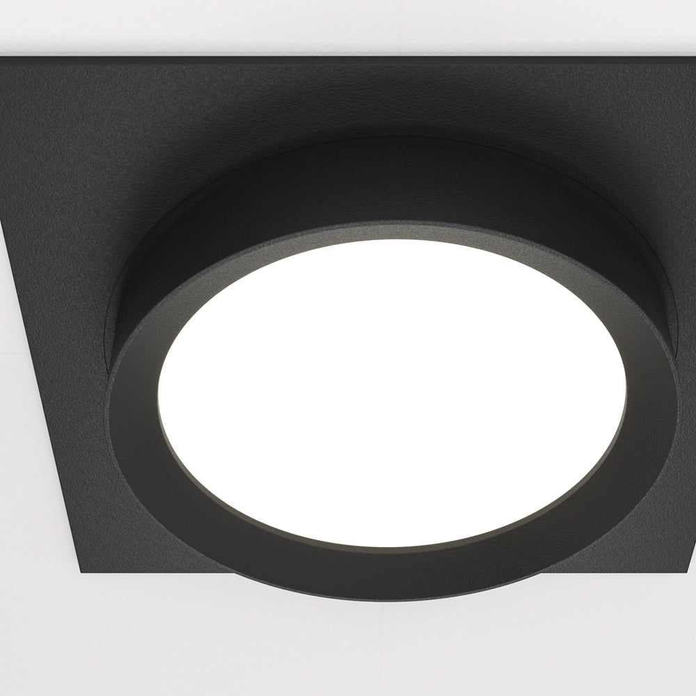 Maytoni Hoop faretto incasso soffitto quadrato nero GX53