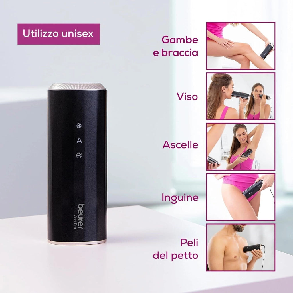 Beurer IPL 7800 COOL PRO Dispositivo di Epilazione aLuce Pulsata con Effetto Raffreddante per un'Applicazione Piacevole e Fresca Sulla Pelle