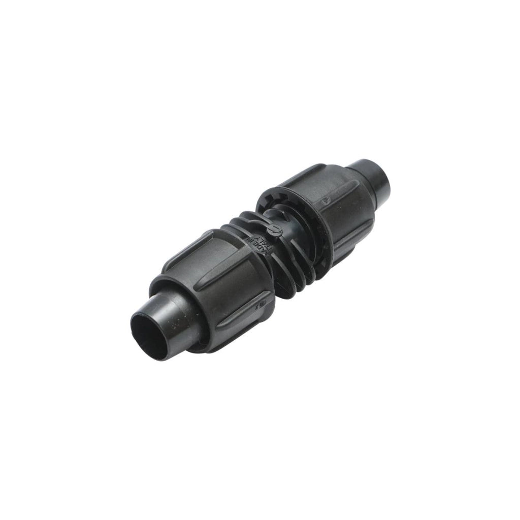 Raccordo/Manicotto/Connettore Tubo irrigazione 16 x 16 mm. Raccordo Conettore Compressione Ala Gocciolante 16 x 16 mm.