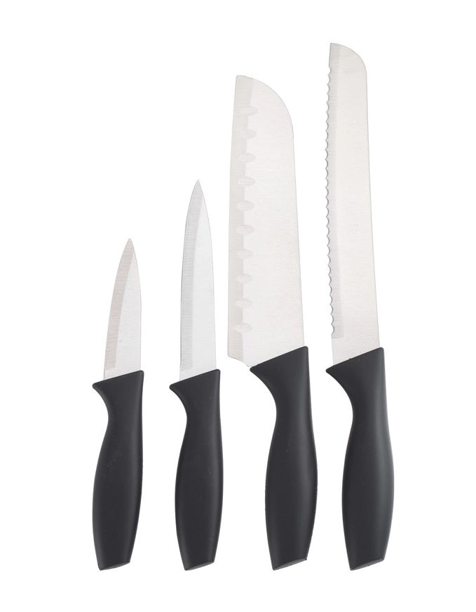 MAURY'S SET 4 COLTELLI BLADE IN ACCIAIO INOX IN 2 COLORI ASSORTITI