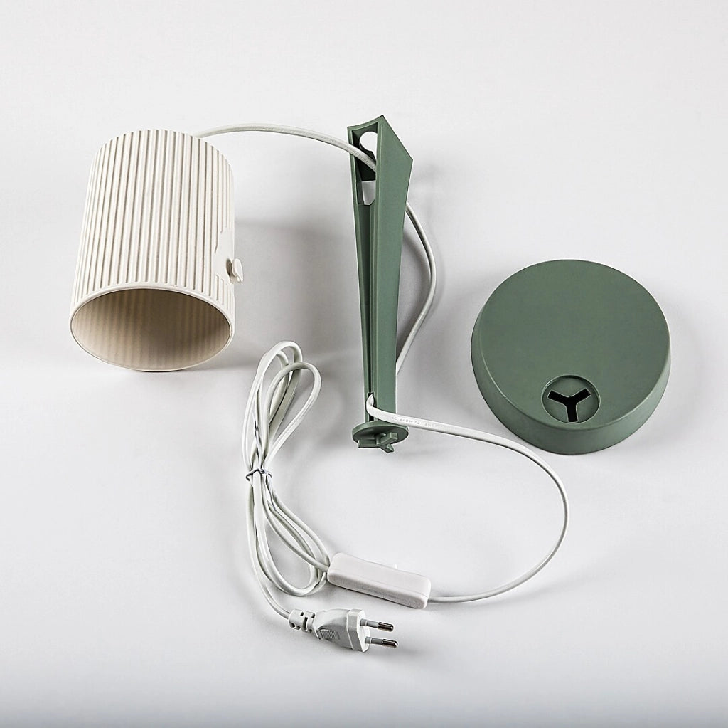 Lampada da tavolo verde bianco E14 Rabalux Solvet