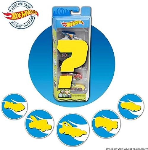 Hot Wheels - Confezione da 5 veicoli, macchinine Hot Wheels in scala 1:64 con dettagli autentici, scegli tra i temi e i