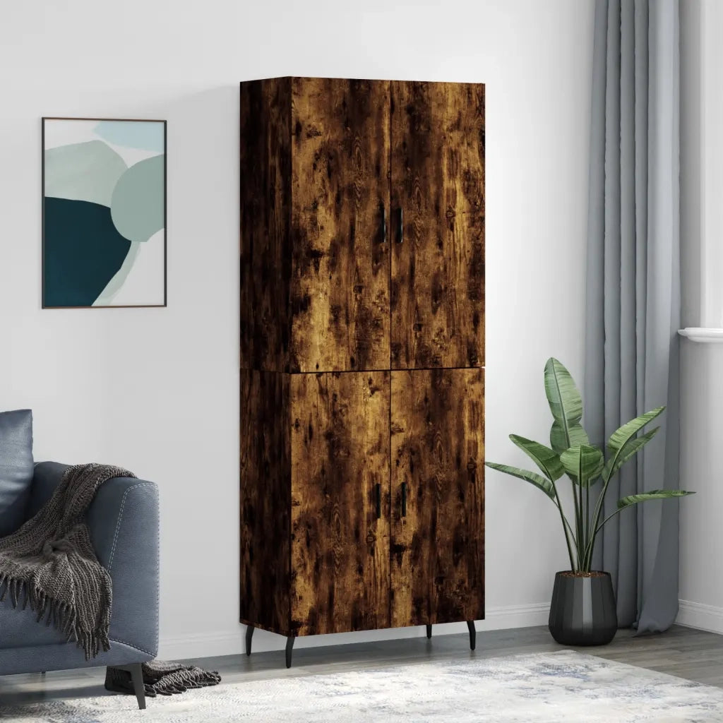 Credenza Rovere Fumo  69,5x34x180 cm in Legno Multistrato 3195696