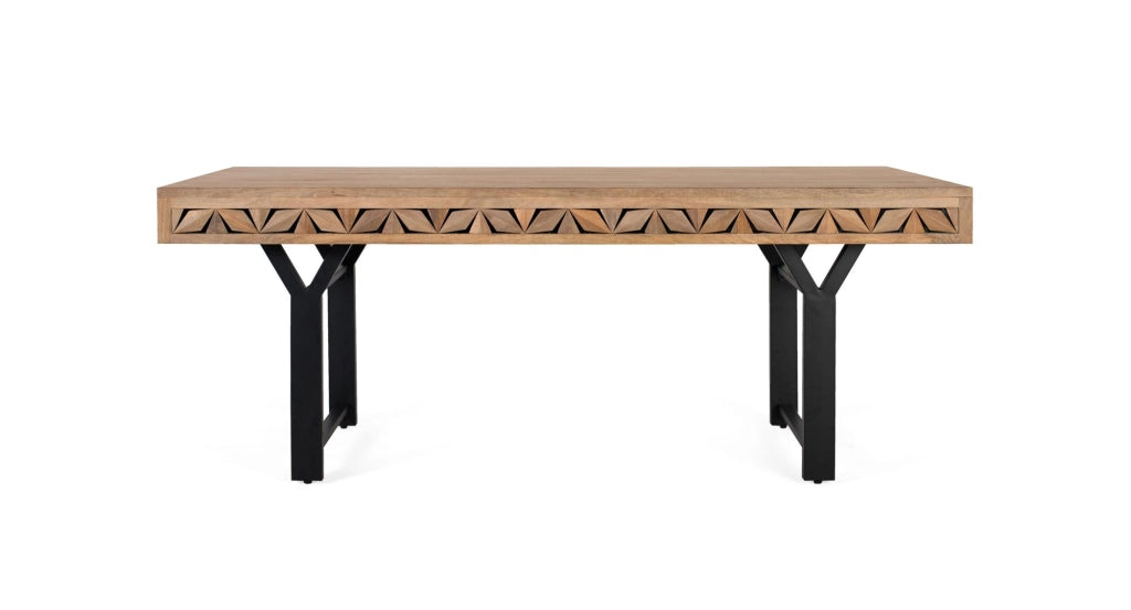 Tavolo da pranzo rettangolare in legno di mango 200 cm