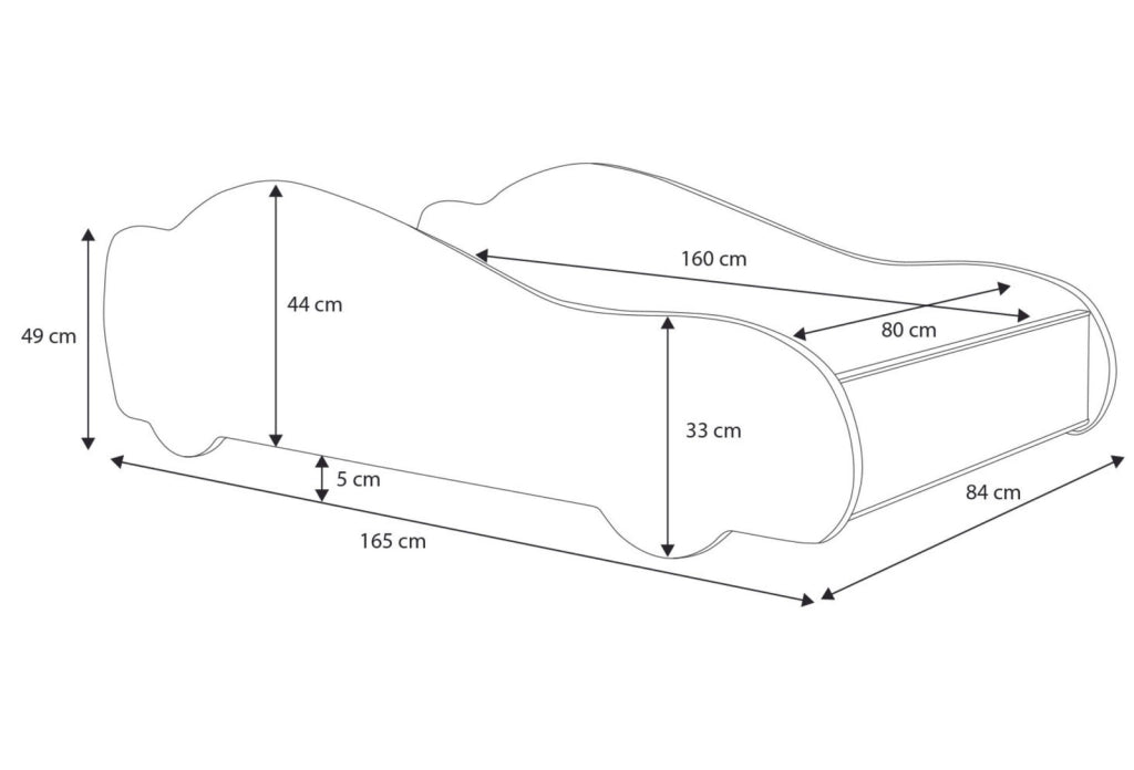 Letto per bambini TAXI 160x80 - con materasso