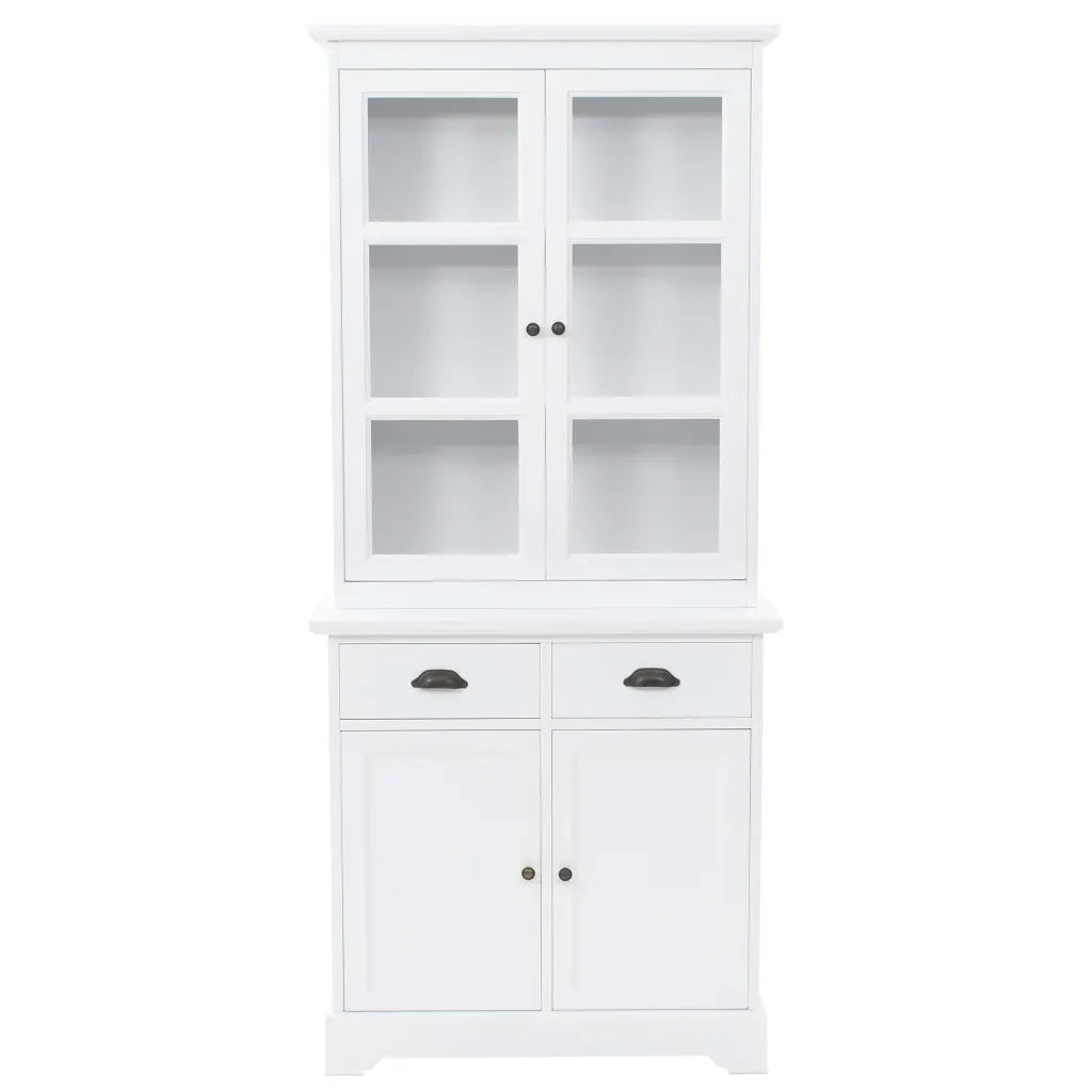 Credenza con Alzata 4 Ante in MDF e Legno di Pino 80x40x180 cm cod mxl 39803