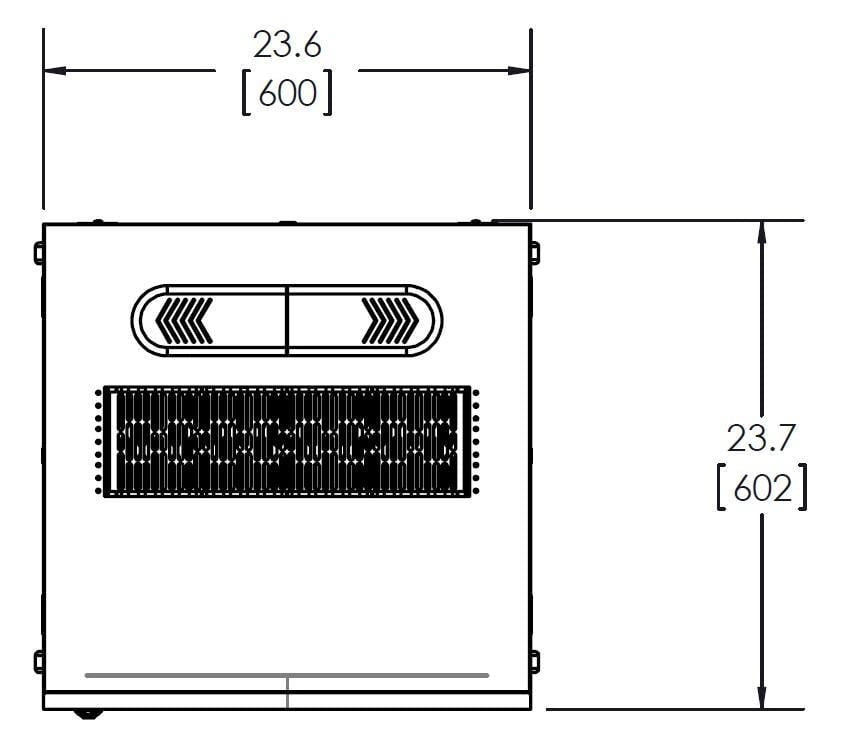 Armadio Rack 19'' 600x600 44U per Audio Video Nero