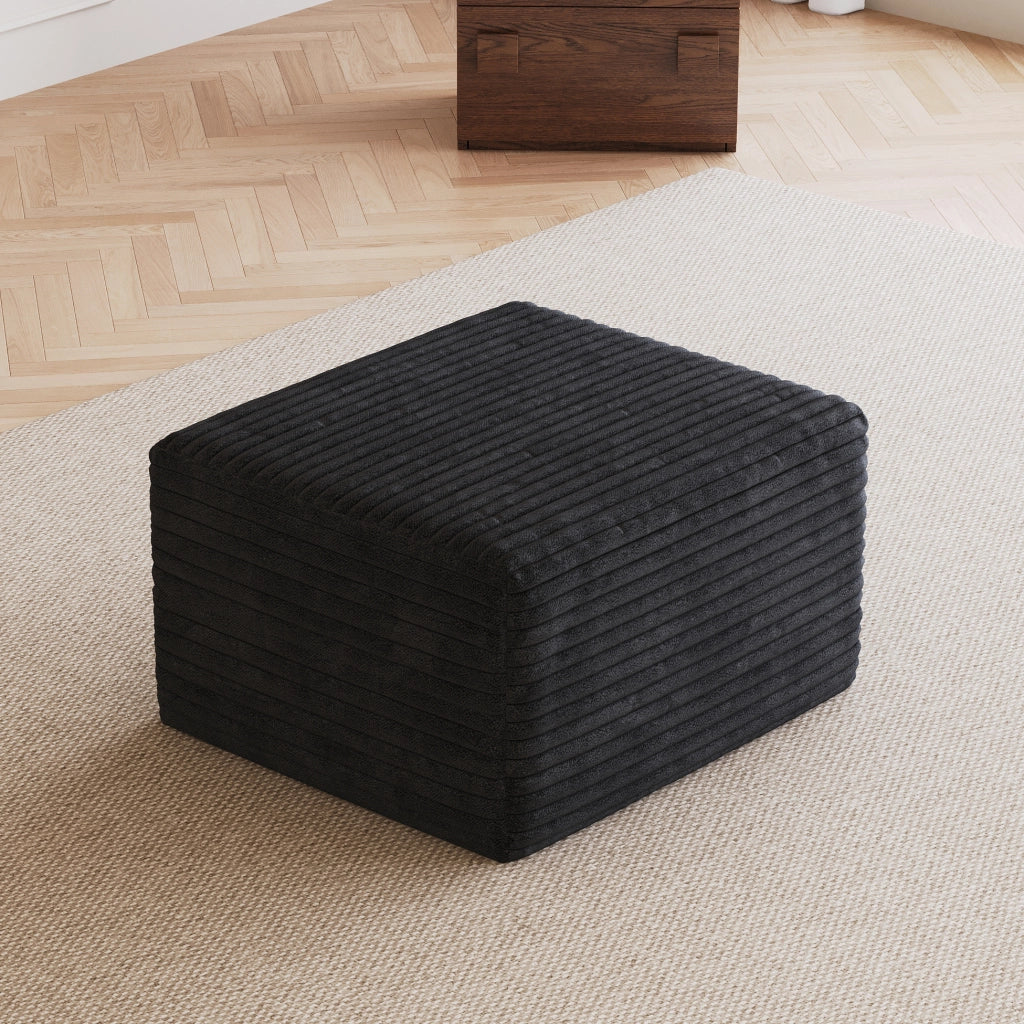 OTTOMAN Senza montaggio 72 x 18 x 18 cm Tessuto nero