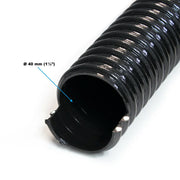 Tubo flessibile a spirale per laghetto da 5 m diametro 38 mm (1 1/2") tubo di aspirazione per laghetto koi nero nero 16_0001599