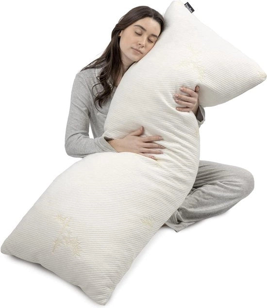 Cuscini per la gravidanza - Schiuma espansa - Cappuccio cuscino in bambù ultradurissimo - Dimensione XL - Certificato Oeko-Tex cuscini per la gravidanza