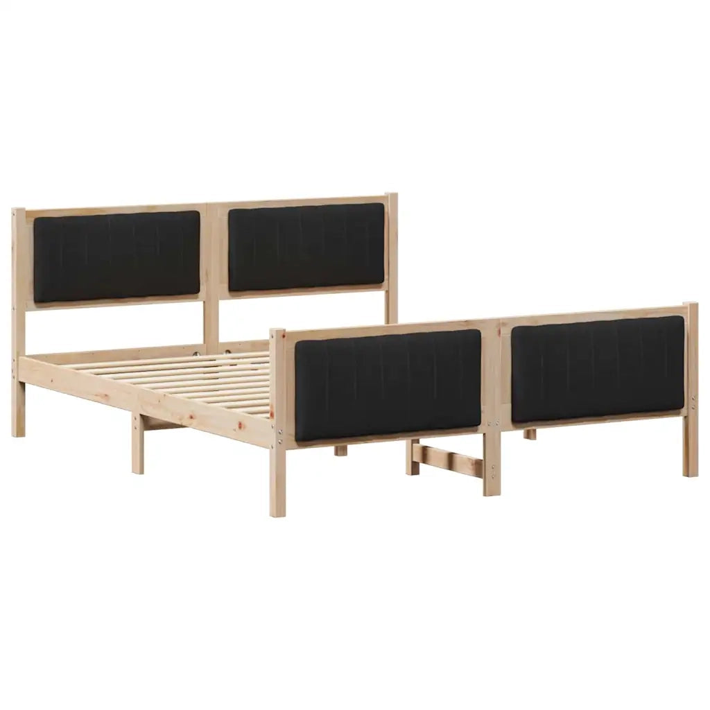 Struttura del Letto con testiera Marrone e nero 150 x 200 cm 3394315