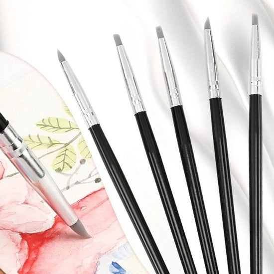 Set di 5 punterelli in silicone per gravare, rilievo e dipingere
