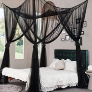 Tende da letto con 4 pali angolari per adulti Tenda per letto Tende da letto lussuose per decorazione della camera da letto 4 aperture Resistenti alla abrasione poliestere