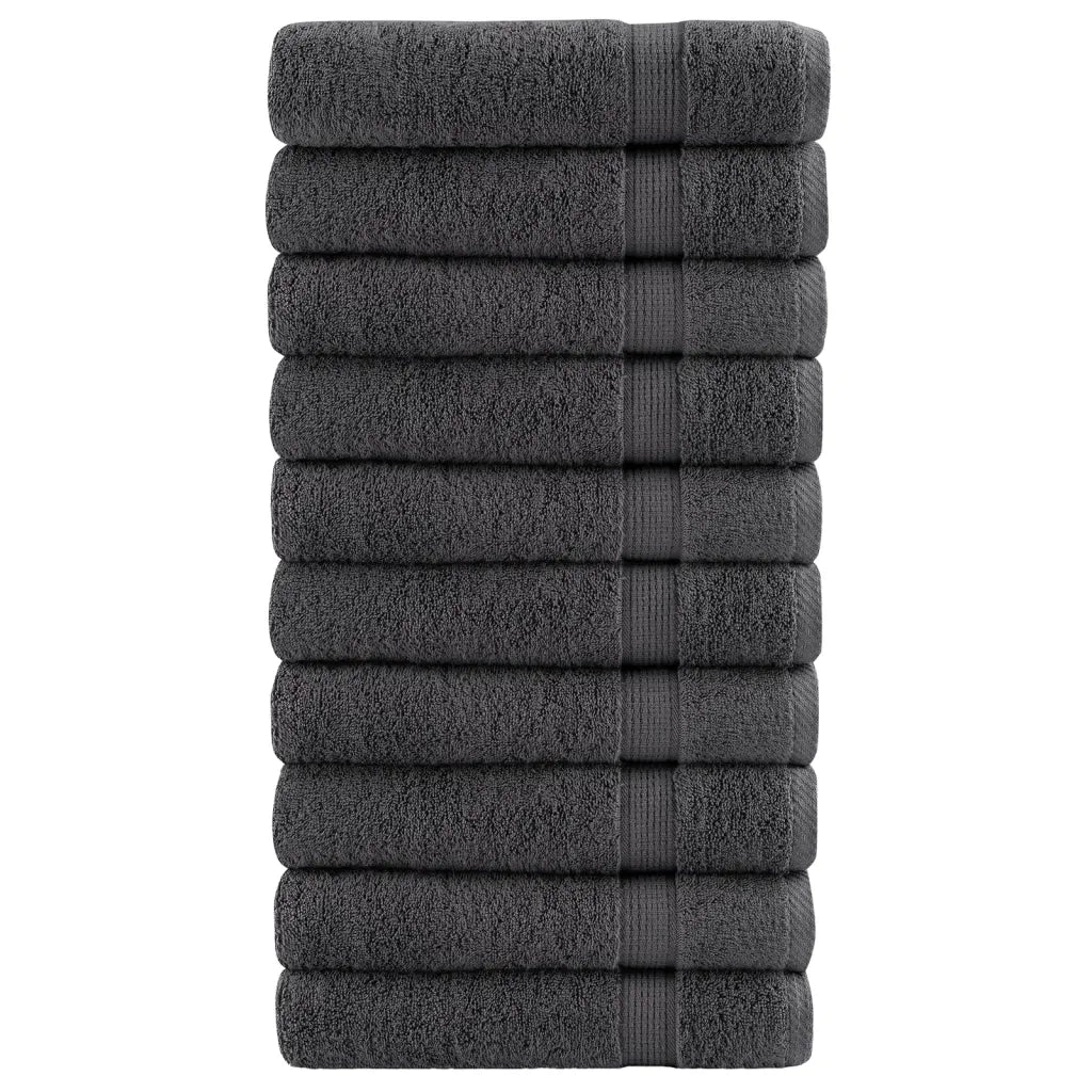 Asciugamani Premium SOLUND 10 pz Antracite 50x100cm 600gsm