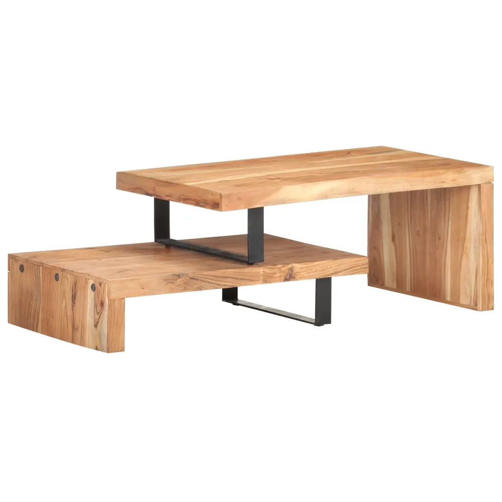 Set Tavolini da CaffÃ¨ 2 pz in Legno Massello di Acacia cod mxl 54975