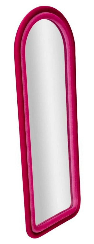 Specchio Segal, Specchiera, Articolo d'arredo a muro, Decorazione con specchio, 60x4 h160 cm, Fucsia