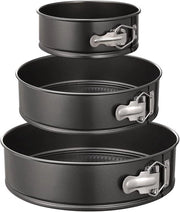 Set di 3 forme anti-adesivo per cheesecake e cake - Impronta libera e inclusa 150 coperture in pergamena.