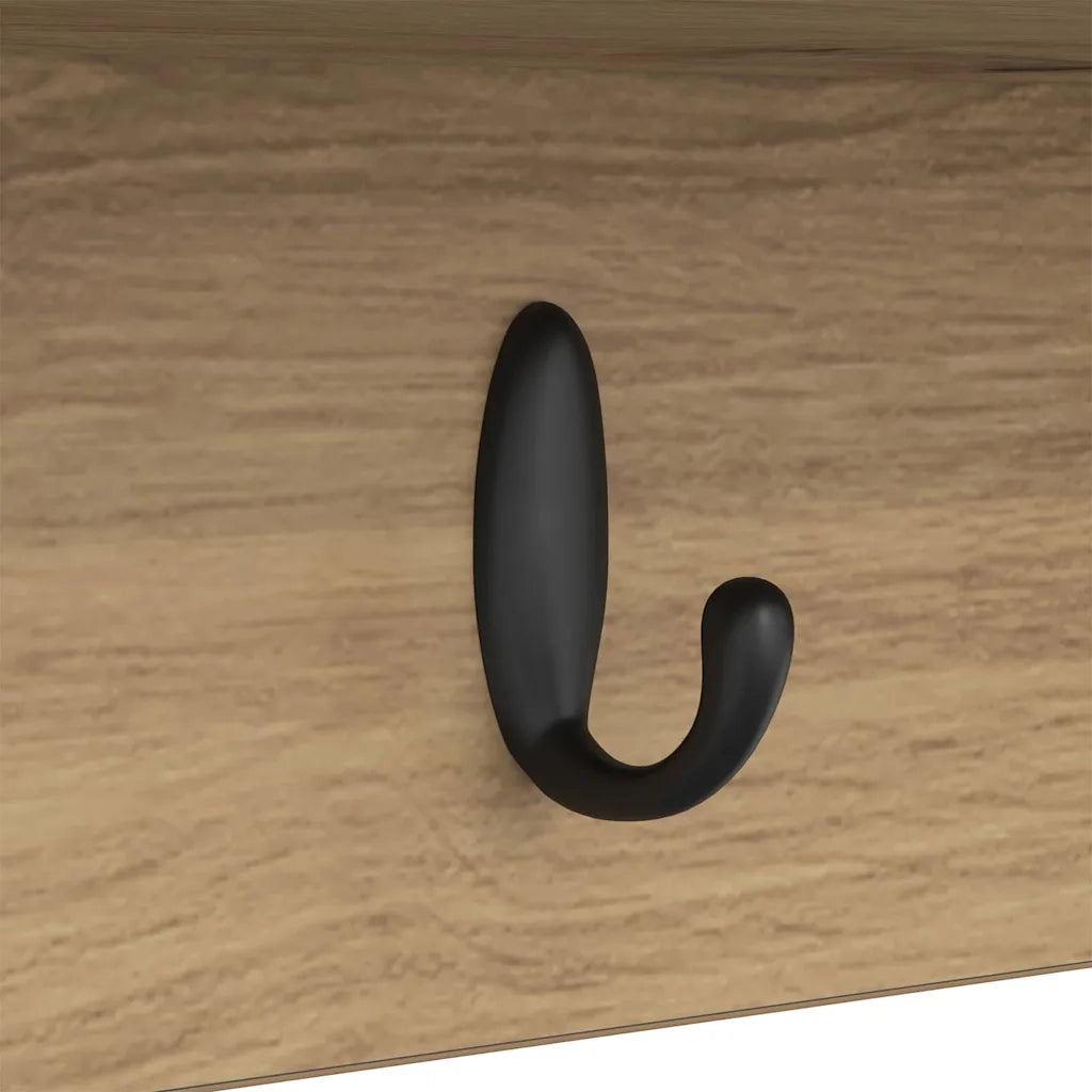 Appendiabiti a muro Rovere artigianale 100 x 16 x 26 cm 874330