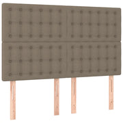 Testiera | Testata per letto Tortora 144x5x118/128 cm Tessuto