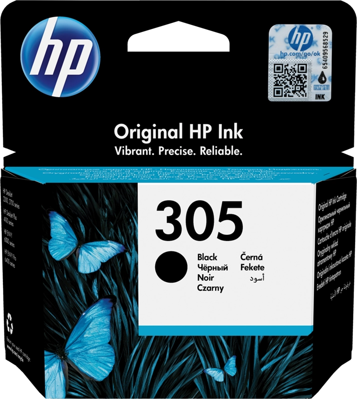HP Cartuccia di inchiostro nero originale 305