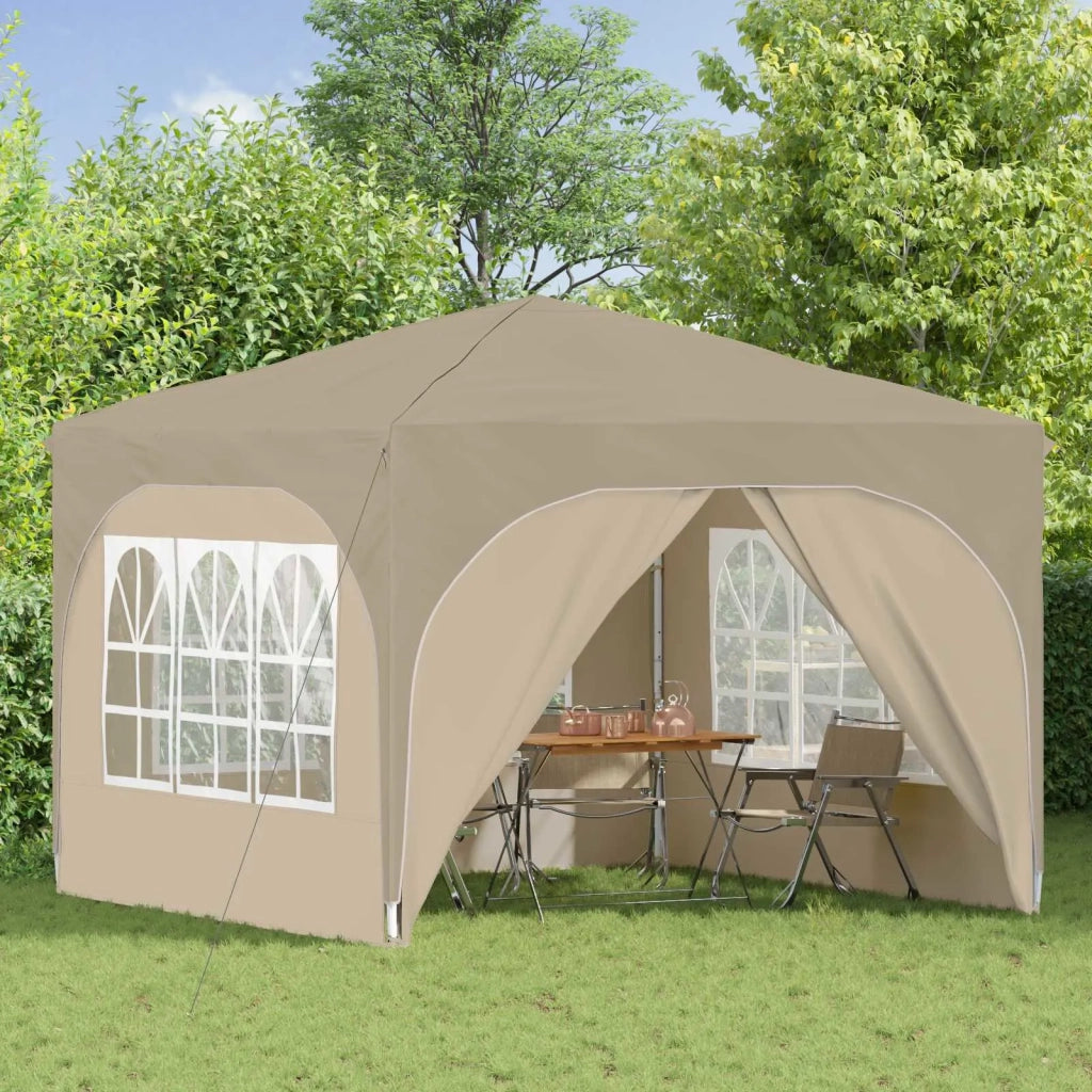 Tenda per feste a pop-up-Gazebo 290 x 290 x 245 cm Crema 658280