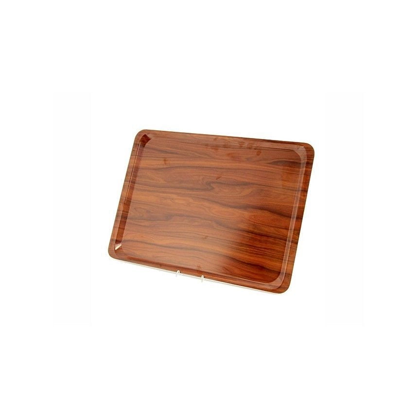 Cambro CA4361E76 Capri Liscio Vassoio rettangolare in plastica resistente con finitura tinto noce dimensioni 610x430 mm colore Tinto noce