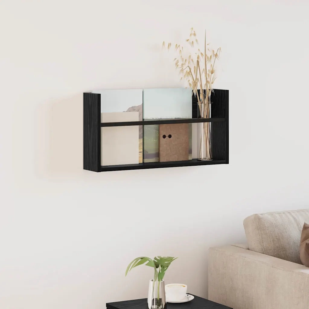 Scaffale per riviste Rovere Nero 60 x 12 x 30 cm CFW2323599