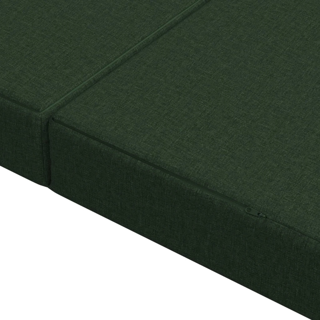 Divano Letto Pieghevole 120 x 67 x 45 cm Verde Scuro 900211