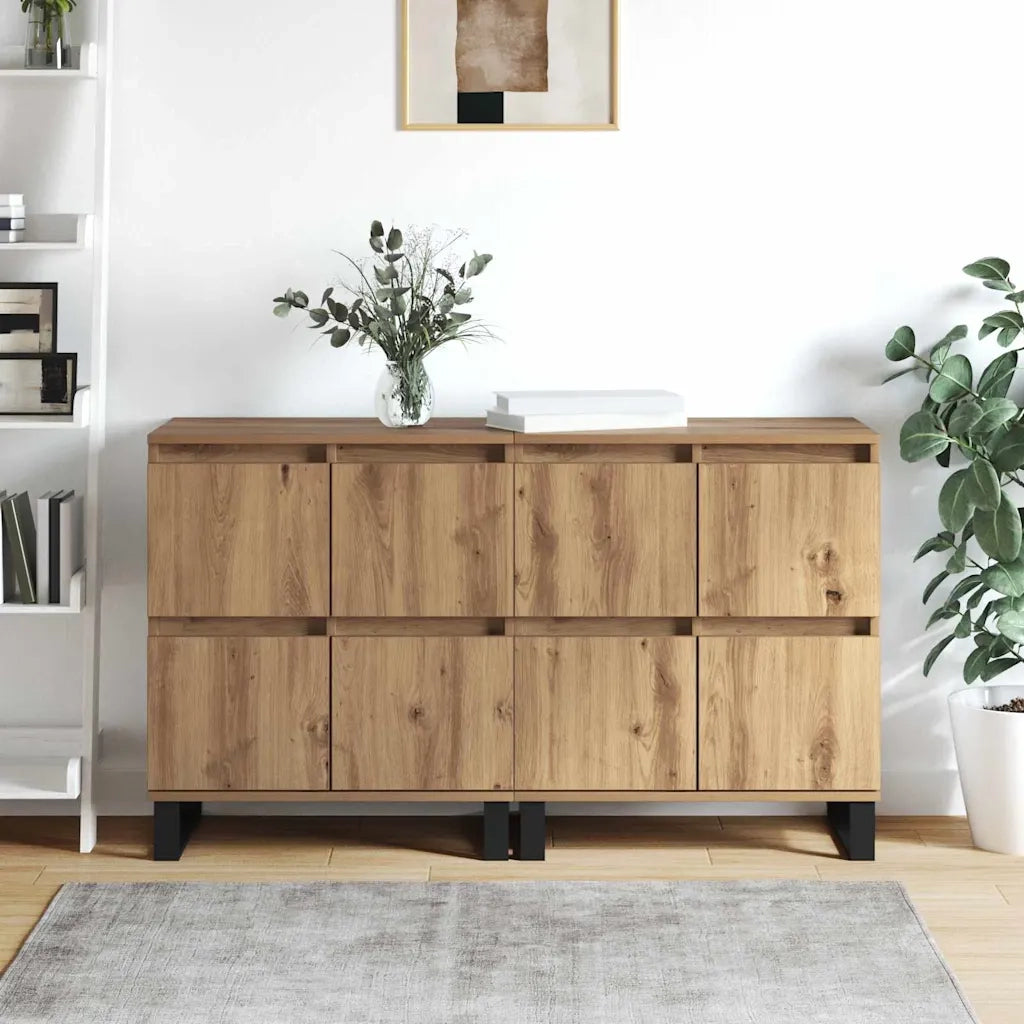 Credenza 2 pcs Rovere artigianale 60 x 35 x 70 cm