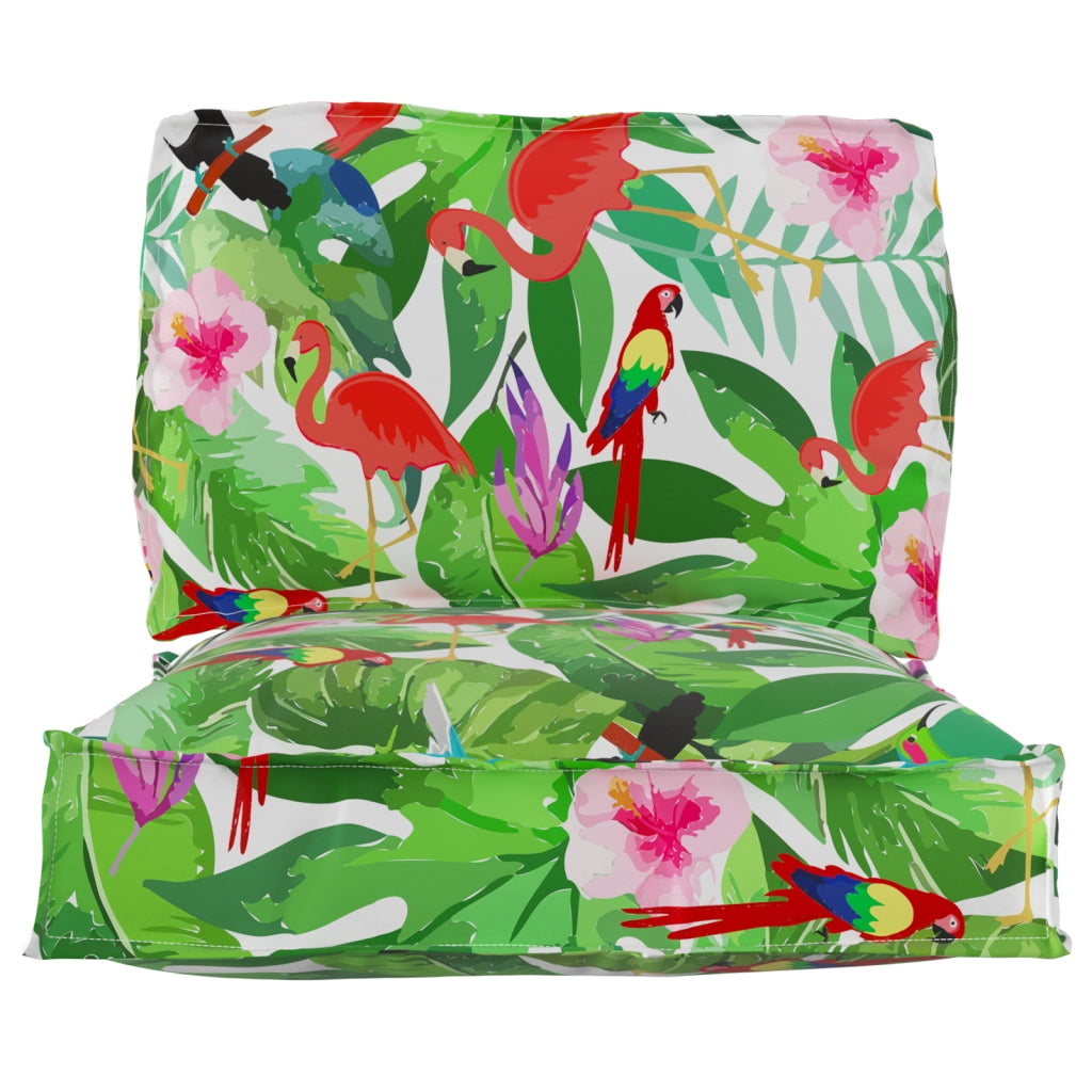 Set di cuscini per pallet 2 pezzi in tessuto Oxford multicolore