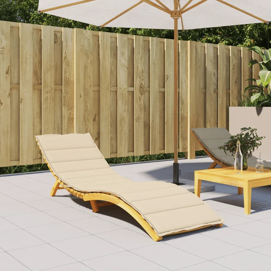 Cuscino per sedie | Cuscino per Lettino Beige 200x60x3 cm in Tessuto Oxford