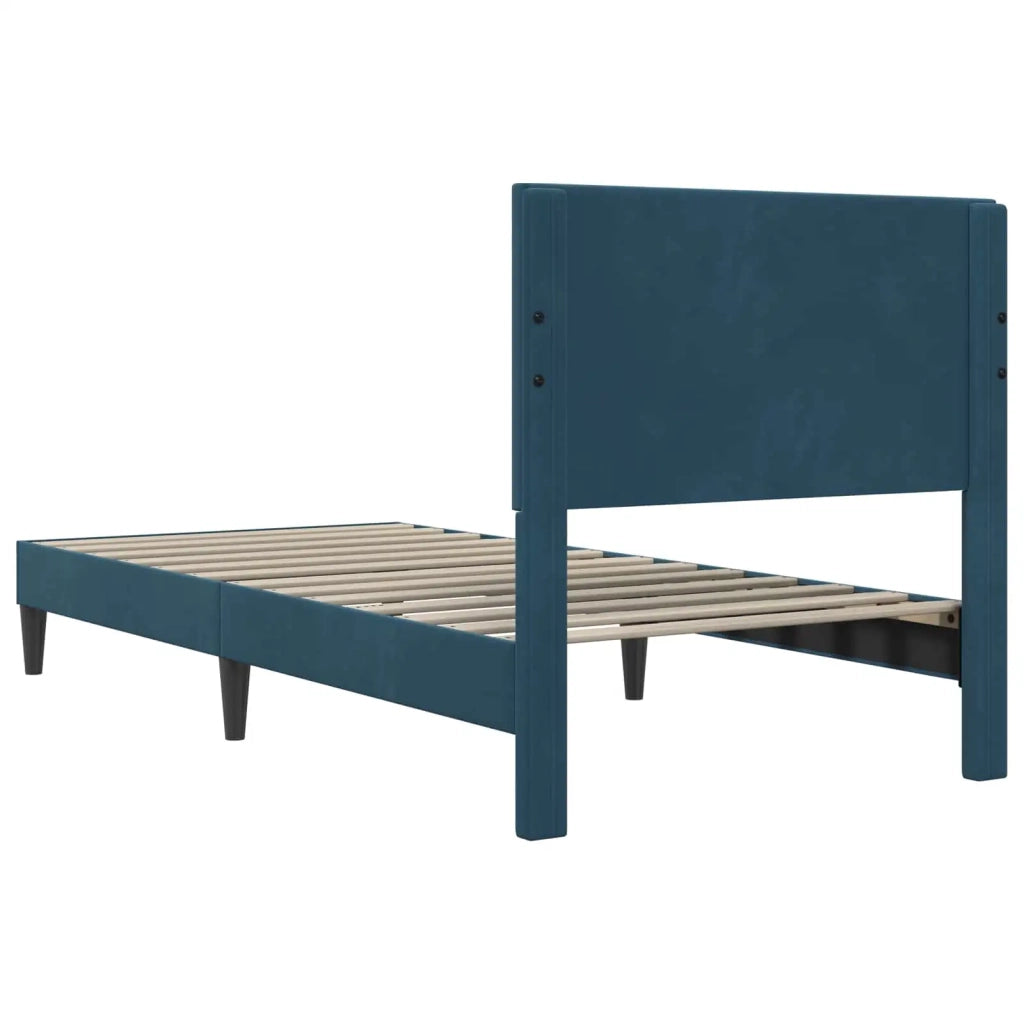 Struttura del letto con testiera Blu 80 x 200 cm Velluto 42027630