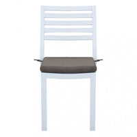 Sedia da Giardino Formentera con Cuscino 46x62x84 h cm in Alluminio Bianco