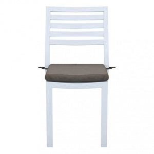 Sedia da Giardino Formentera con Cuscino 46x62x84 h cm in Alluminio Bianco