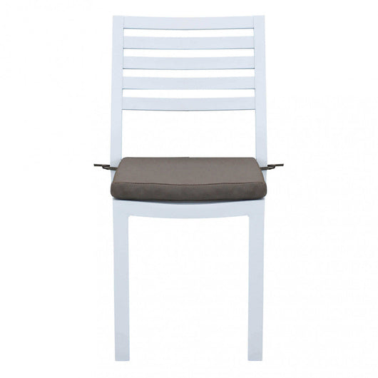 Sedia da Giardino Formentera con Cuscino 46x62x84 h cm in Alluminio Bianco